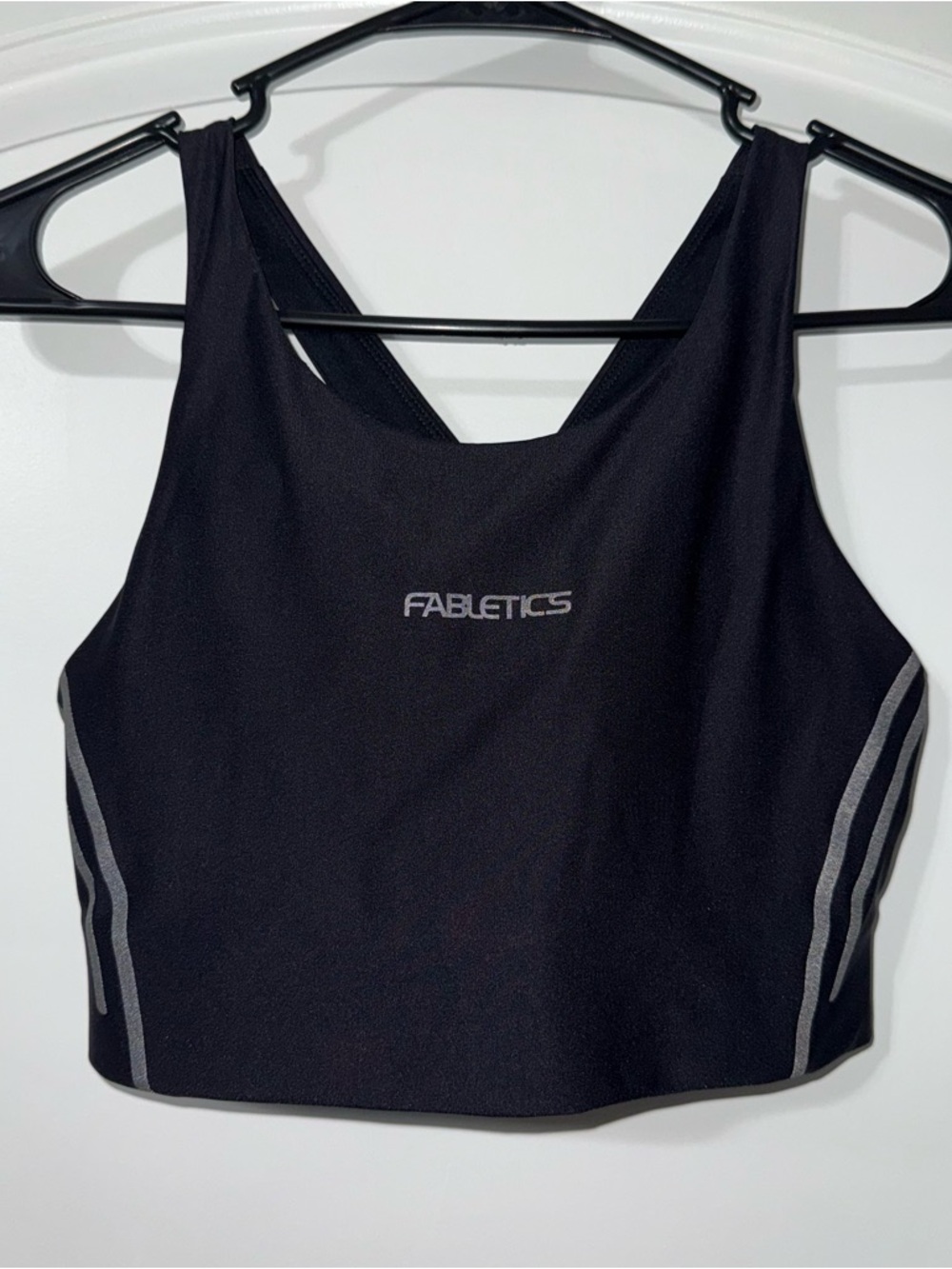 Fabletics Sports Bra Women’s Size Medium Black And Gray